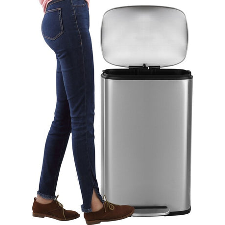 13.2-Gallon Stainless Steel Indoor Kitchen Step Trash Can