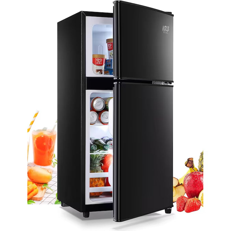 3.5-Cu Ft Mini Fridge with Freezer (Black) Garage Ready