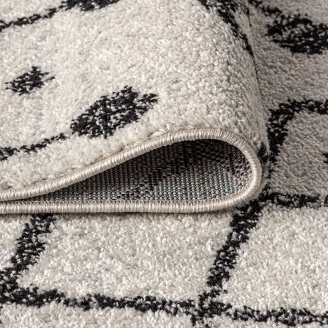 JONATHAN Y Aksil Beni Souk Runner Rug – 2x8 Ft Bohemian Trellis Design (Cream/Black)