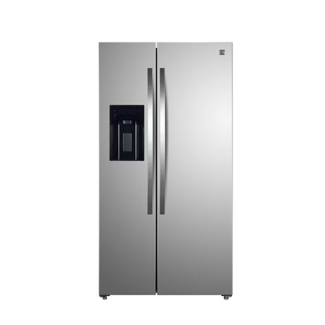 20-Cu Ft Counter-Depth Side-By-Side Refrigerator with Ice Maker, Water and Ice Dispenser (Stainless Steel) ENERGY STAR