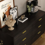 Brown 6 -Drawer Standard Dresser
