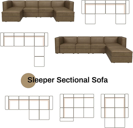 Convertible U-Shaped Sectional Sofa – Modular Couch with Storage & Chaise