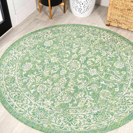 JONATHAN Y Santa Monica Floral Runner Rug – 2x8 Ft Indoor/Outdoor Coastal Design (Red/Taupe)