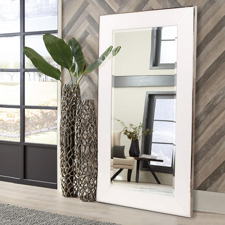 Howard Elliott Devon Oversized Full-Length Mirror – Modern Stainless Steel Frame