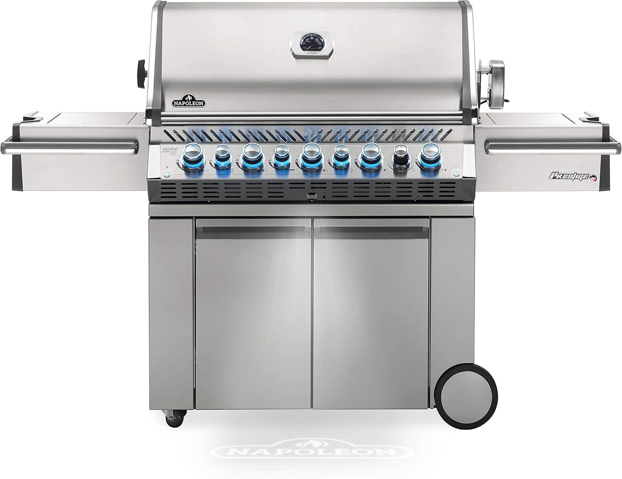 PRO665RSIBNSS-3 Prestige PRO RSIB Natural Gas Grill, 665 Sq.In. + Infrared Side and Rear Burners, Stainless Steel