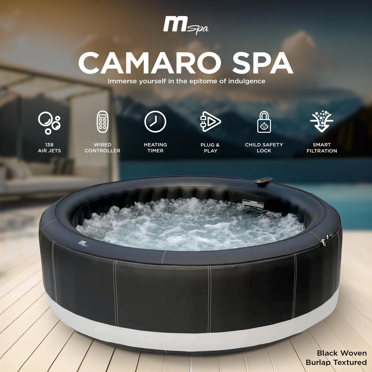 Round Inflatable Bubble Spa – Super Camaro Energy-Efficient Hot Tub