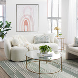 Juliet Curved 80.31" Sofa, Ivory