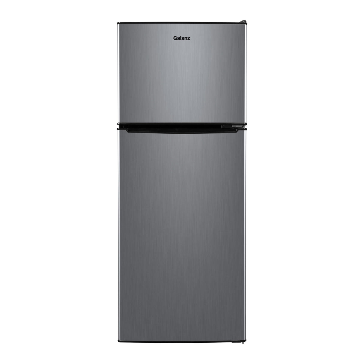 4.6. Cu Ft Two Door Mini Fridge with Freezer, Stainless Steel Look New