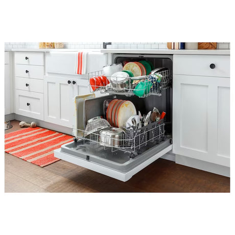 24 Inch Front Control Built-In Dishwasher ( White ) ENERGY STAR Certified 60-Decibels Standard Sound Level