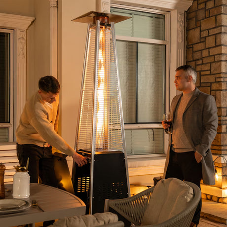 48000 -BTU Black Steel Floorstanding Liquid Propane Patio Heater