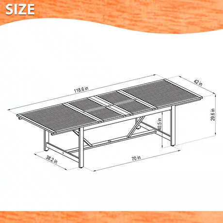 Lulu 11-Piece Teak Finish Patio Rectangular Dining Table Set Ideal for Outdoors and Indoors