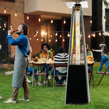 48000 -BTU Black Steel Floorstanding Liquid Propane Patio Heater