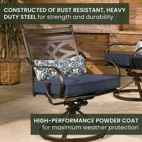 Montclair 5-Piece Outdoor Dining Set – Weather-Resistant Patio Table & Swivel Chairs
