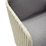 Venza 3-Piece Wicker Patio Conversation Set with Dark Gray Cushions