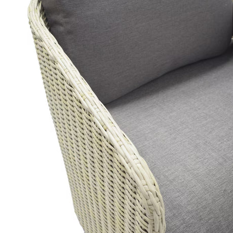Venza 3-Piece Wicker Patio Conversation Set with Dark Gray Cushions