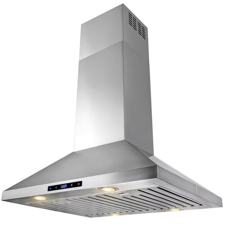 30-In Convertible 343-CFM Stainless Steel Island Range Hood
