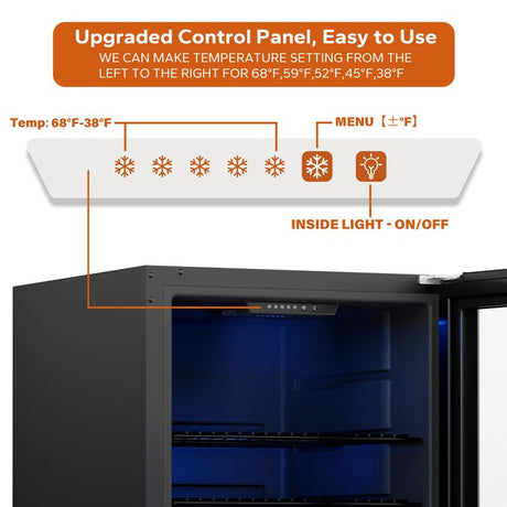 16.9-Inches W 82 -Can Capacity Stainless Steel Freestanding Indoor Beverage Refrigerator with Glass Door