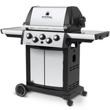 390 Stainless Steel/Black 3-Burner Natural Gas Grill with 1 Side Burner