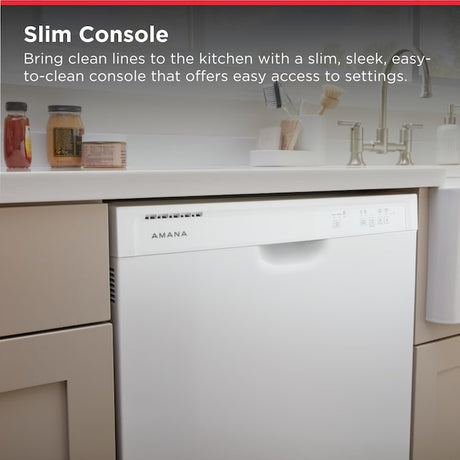 Eco Series 24" Front Control Built-In Dishwasher – White, 59 dB Quiet Operation