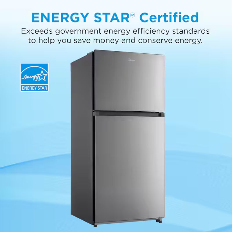 18.1 Cu. Ft. Fingerprint-Resistant Top-Freezer Refrigerator – Stainless Steel, Garage Ready, ENERGY STAR