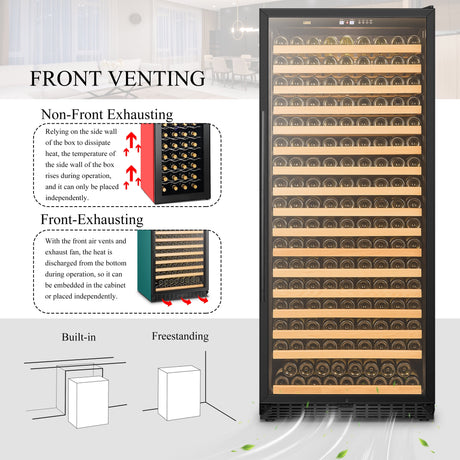 289 Bottle Built-In Single Zone Wine Cooler 32 Inch Width