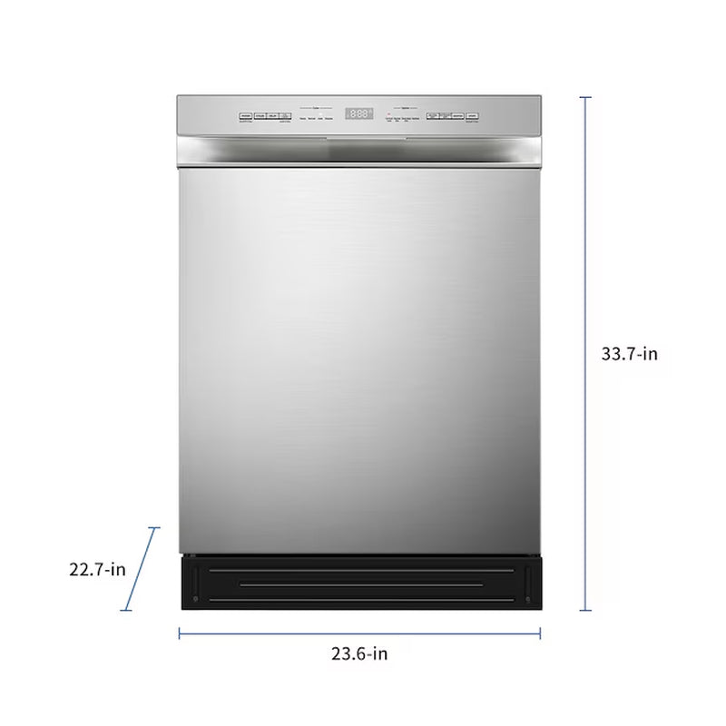 24" Front Control Built-In Dishwasher – Stainless Steel, ENERGY STAR, 52 dB Quiet Operation