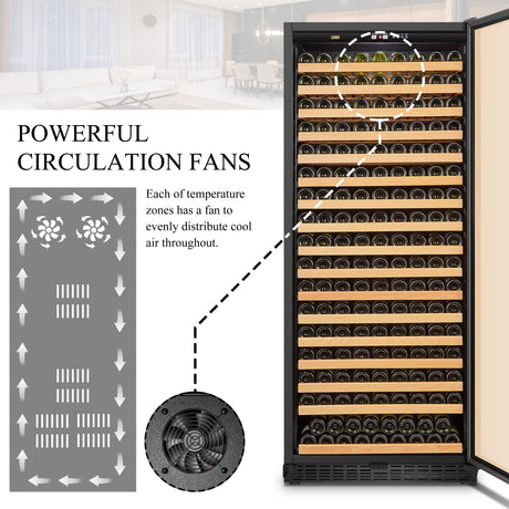 289 Bottle Built-In Single Zone Wine Cooler 32 Inch Width