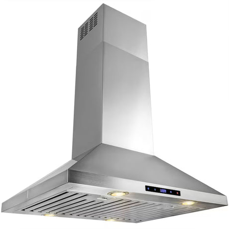 30-In Convertible 343-CFM Stainless Steel Island Range Hood