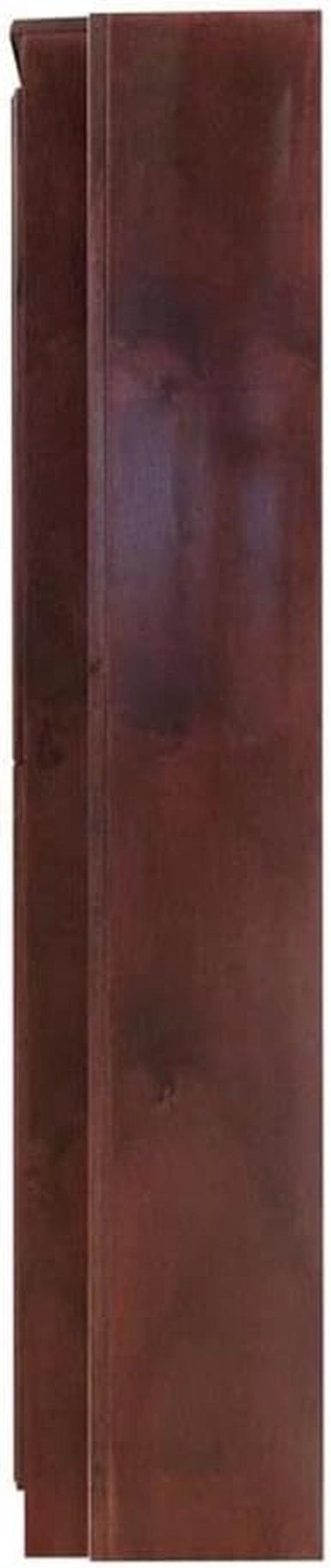 Traditional 72" 15-Shelf Wood Bookcase Wall with Doors in Cherry