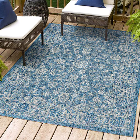 JONATHAN Y Santa Monica Floral Runner Rug – 2x8 Ft Indoor/Outdoor Coastal Design (Red/Taupe)