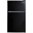 3.2 Cu Ft Two Door Mini Fridge with Freezer, Black, E-Star, ARM32D5ABB