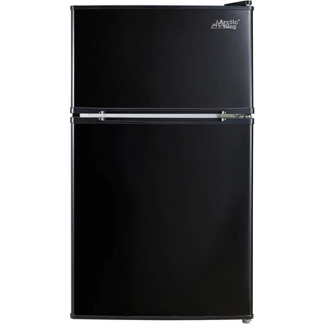 3.2 Cu Ft Two Door Mini Fridge with Freezer, Black, E-Star, ARM32D5ABB