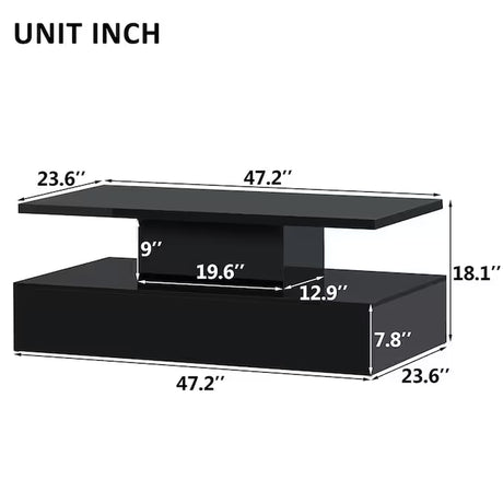 Particleboard Eclectic Coffee Table