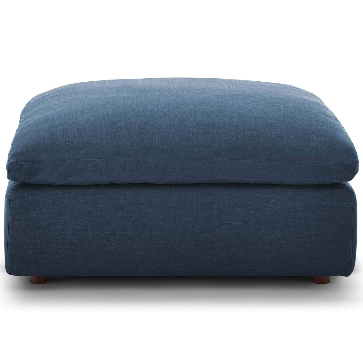 Commix Down-Filled Overstuffed Upholstered Sectional Sofa Ottoman in Azure