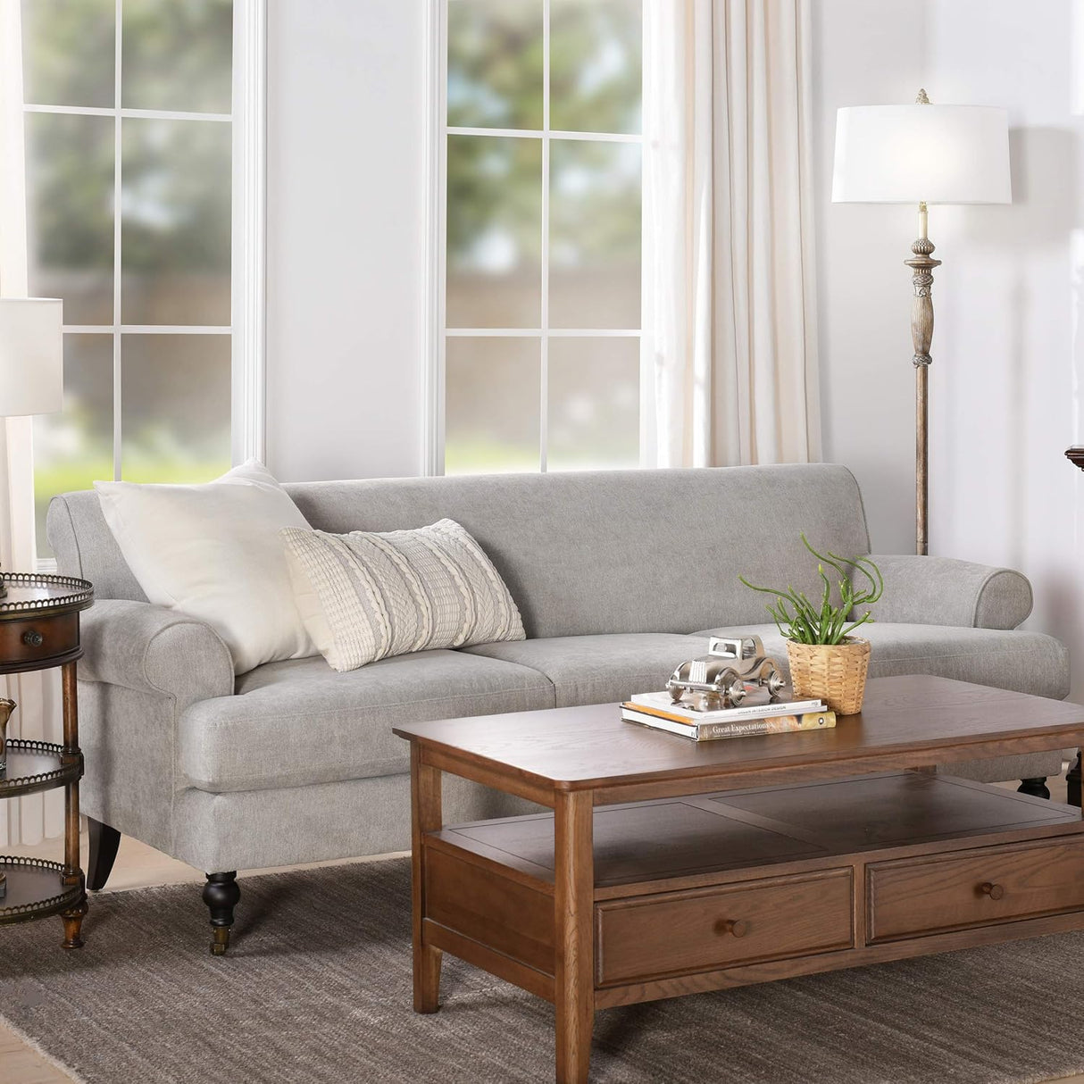 Alana Lawson Sofa, Silver Grey