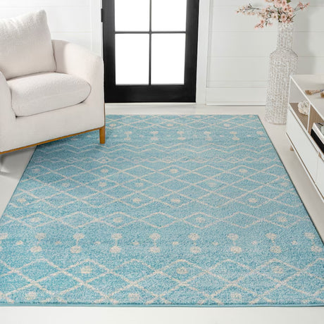 JONATHAN Y Aksil Beni Souk Runner Rug – 2x8 Ft Bohemian Trellis Design (Cream/Black)