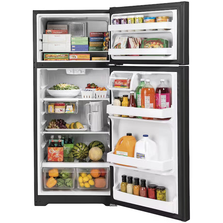 17.5-Cu Ft Top-Freezer Refrigerator (Black)