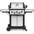 390 Stainless Steel/Black 3-Burner Natural Gas Grill with 1 Side Burner