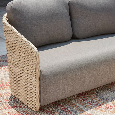 Venza 3-Piece Wicker Patio Conversation Set with Dark Gray Cushions