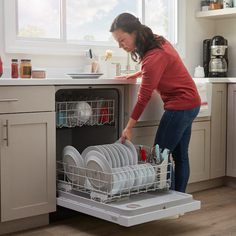 Eco Series 24" Front Control Built-In Dishwasher – White, 59 dB Quiet Operation
