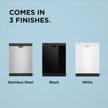 Eco Series 24" Front Control Built-In Dishwasher – White, 59 dB Quiet Operation