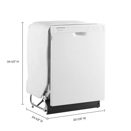 Eco Series 24" Front Control Built-In Dishwasher – White, 59 dB Quiet Operation