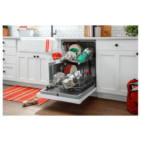24 Inch Front Control Built-In Dishwasher ( White ) ENERGY STAR Certified 60-Decibels Standard Sound Level