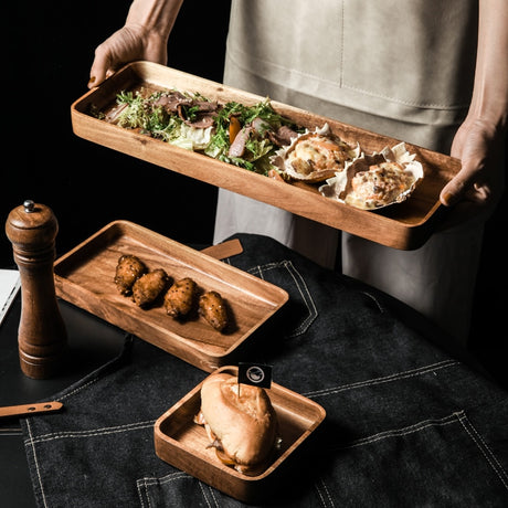 Acacia Wood Breakfast Serving Tray - Nest Home Essentials