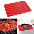 Large Red Pyramid Raised Cone Shaped Silicone Mat Baking and Roasting Superb Non-Stick Food Grade Silicone for Oven Grilling BBQ.