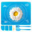 Silicone Baking Mat Set with Measurement Pastry Rolling Mat BPA Free Heat Resistance Pad Kitchen Cooking Pastry Sheet Oven Line.