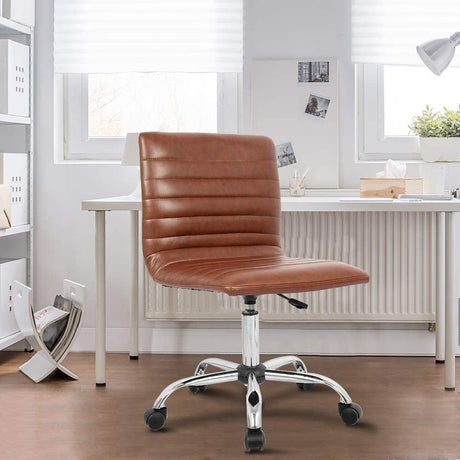Armless Brown Chair for Home Office - Nest Home Essentials
